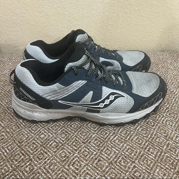 Saucony Grid Raptor Tr 2 Men’s Running Shoe Gray Blue Sz 11.5 Outdoor Casual EUC - Picture 1 of 8